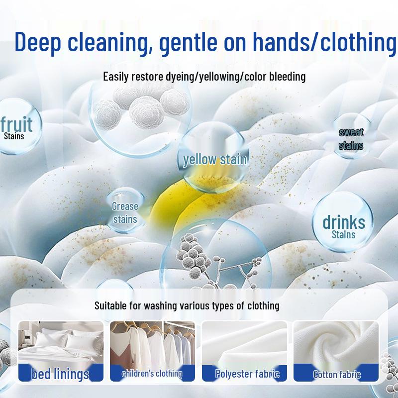 Active Oxygen Stain Remover & Bleach for Whitening White Clothes - Large Quantity Discount Available