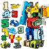 2806/2801 Verformung Transformation Roboter Ziffer Zahl Mathematisches Symbol Militärpanzer Jäger Kriegsschiff Bausteine Spielzeug