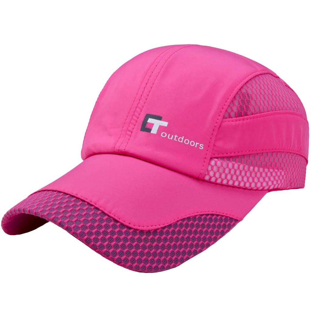 CZA500 [White Fang] Hat, Cap, Sunshade, Breathable, Quick-Drying, Outdoor, Running, Fishing, Sports, Men's, (Rose)