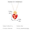 Fashion Gothic Red Heart and Rose Pendant Necklace Jewelry for Men and Women Gift