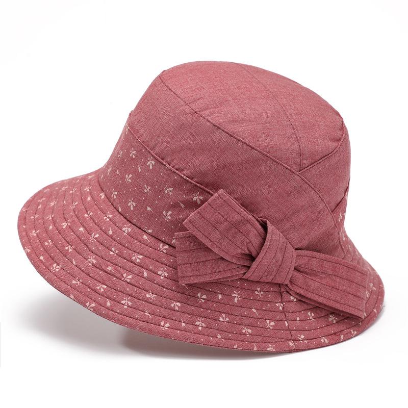 

Spring outing grandma visor casual summer basin hat bow bucket hat M（56-58cm）