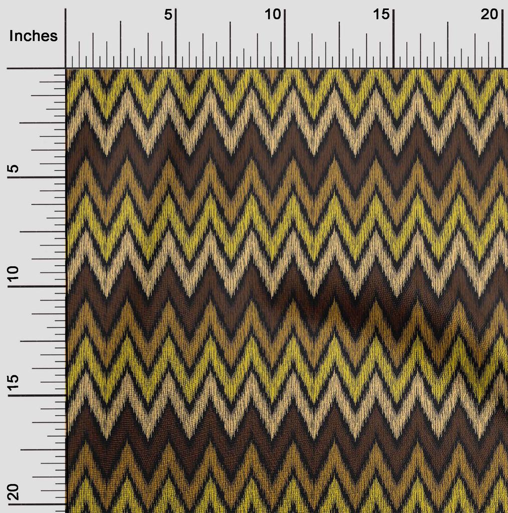 oneOone Cotton Flex Fabric Chevron Ikat Print Sewing Fabric BTY 40 Inch Wide