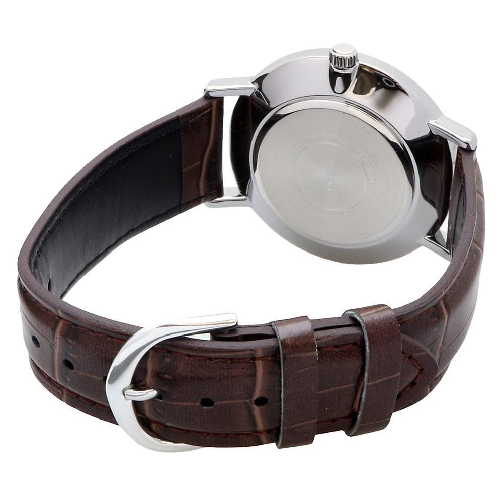 Casio Quartz Men's Watch MTP-VT01L-7B2 Silver Brown Leather Band