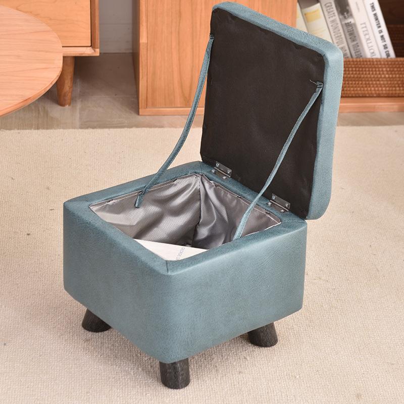 Home Storage Stool Multifunctional Small Stool Sofa Stool Can Sit Bed End Storage Square Shoe Changing Stool Chair