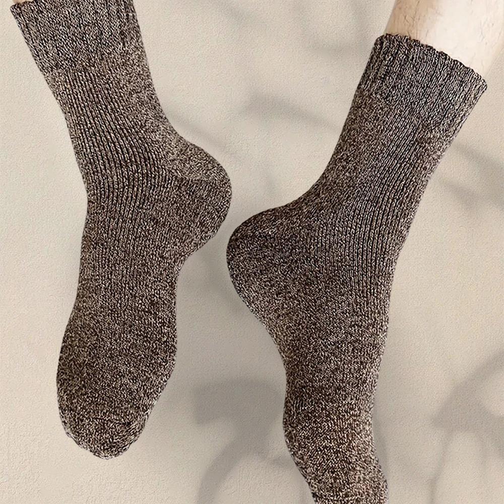 3/5 Pairs Of Thick Woolen Socks For Men, Autumn And Winter Stockings, Towels To Keep Winter Warm, Crew Socks, Christmas Gift