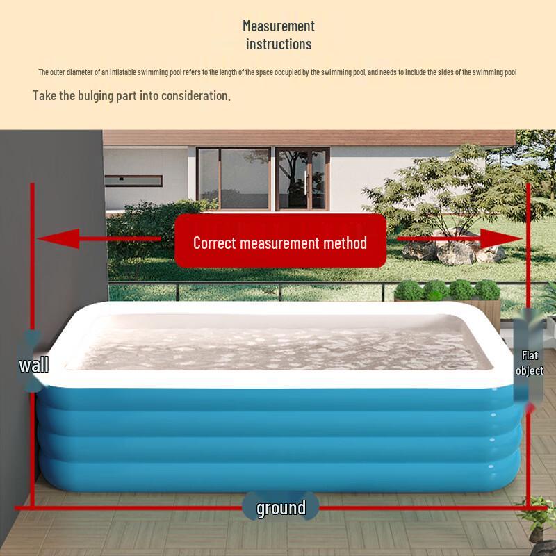 WEZHO 2.6m 4-Layer Inflatable Family Swimming Pool