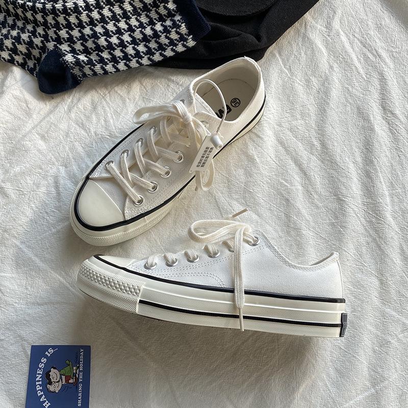 Classic white and black canvas shoes women's shoes 18