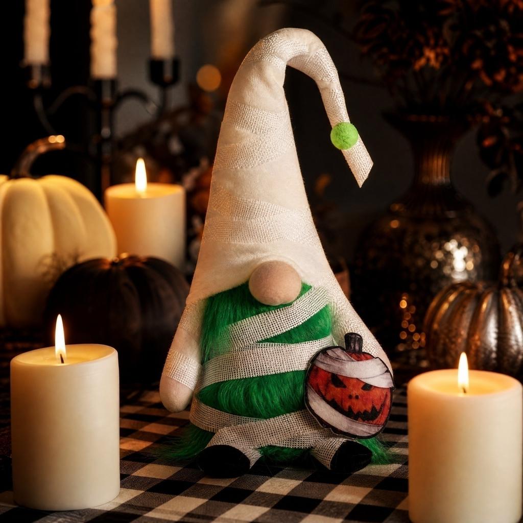 Halloween Gnome Figurine Decor for Home Shelf Table Ornament