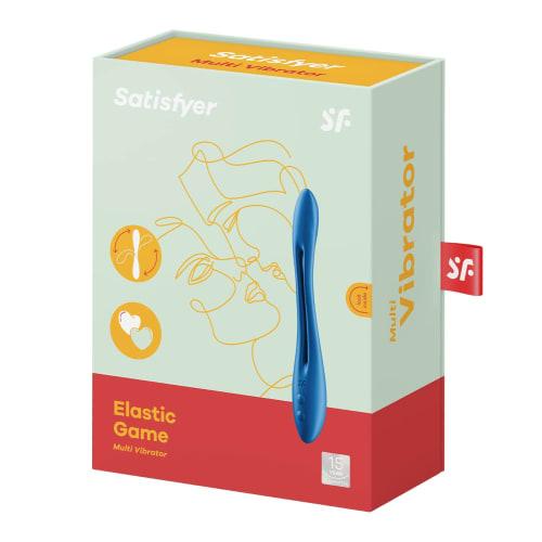 Satisfyer Elastic Game Dark Blue Flexible Vibrator Foldable Couple Vibrator Pinching Electric Ring Versatile G Spot Clitoris Simultaneous Stimulation