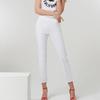Baiyu Women Lycra Banding Denim Pants Mdaw