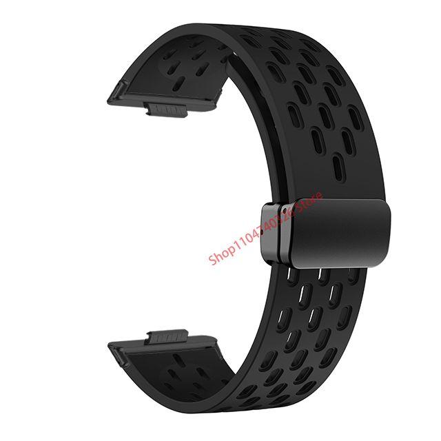 

Магнитный ремешок с быстрой фиксацией для Huawei Watch Fit 4 Pro, силиконовый браслет на запястье для Huawei Watch Fit4 Fit3, спортивный ремешок Correa Huawei Fit 4-4 Pro чёрный