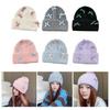 Handmade Winter Beanie Hat with Bowknot Decor Hat Adult Skiing Shopping Hat
