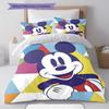 Modern Geometric Mickey Mouse Themed Bedding Set, Warm and Comfortable, The Perfect Choice for Decorating A Child's Bedroom.
