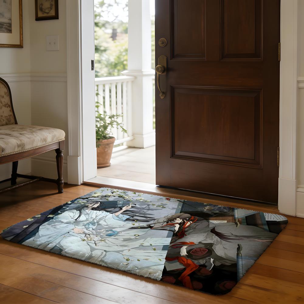 BL Anime MMoDaoZuShi Floor Mat Soft Flannel Absorbent Mat Non-Slip Rug Home Bedroom Bathroom