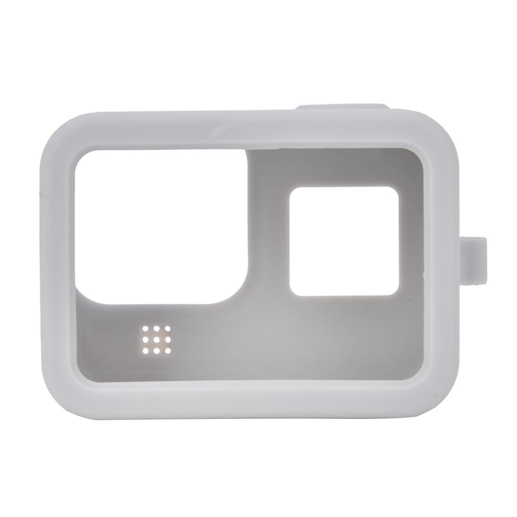 Silicone Anti Fall Protective Cover Case Accessory for 8 Action Camera(white )