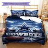 Dallas Cowboys Pattern Bedding Set Quilt Cover Pillowcase Home Decor Gift (1 * duvet cover + 2 * pillowcase, without core)