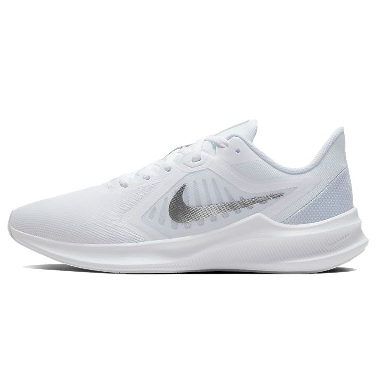 

Белые женские кроссовки Nike Downshifter 10 серебристо-металлик CI9984-100