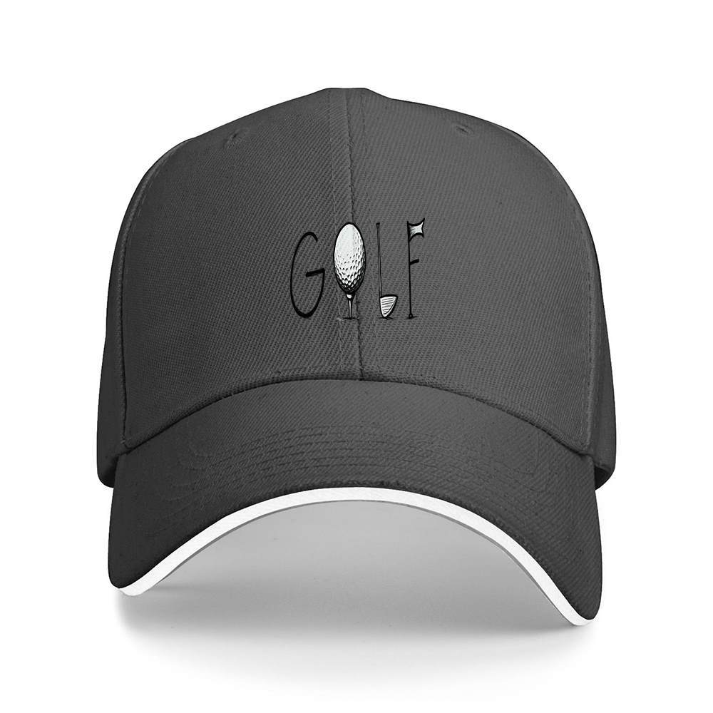 Golf Graphic Print Baseball Cap Unisex Polyester Adjustable Casual Sports Headwear Outdoor Golf Hat
