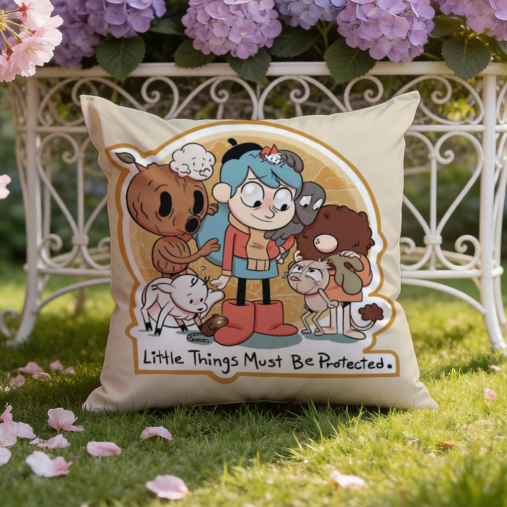 Cartoon H-Hilda Cushion Cover Home & Car Dual-Scene Pillow Cover: Reversible for Premium Comfort