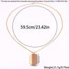 Bestselling Men's Two-Tone Wooden Cross Titanium Steel Dog Tag Necklace