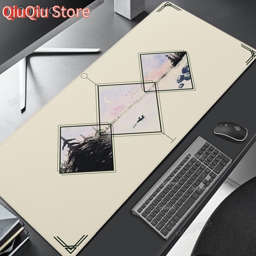 Space Mouse Pad Company Desk Mat Aesthetics 90x40 80x30 Pc Accessories Laptop Pad Large Table Mat Keyboard Deskmats Blue Office