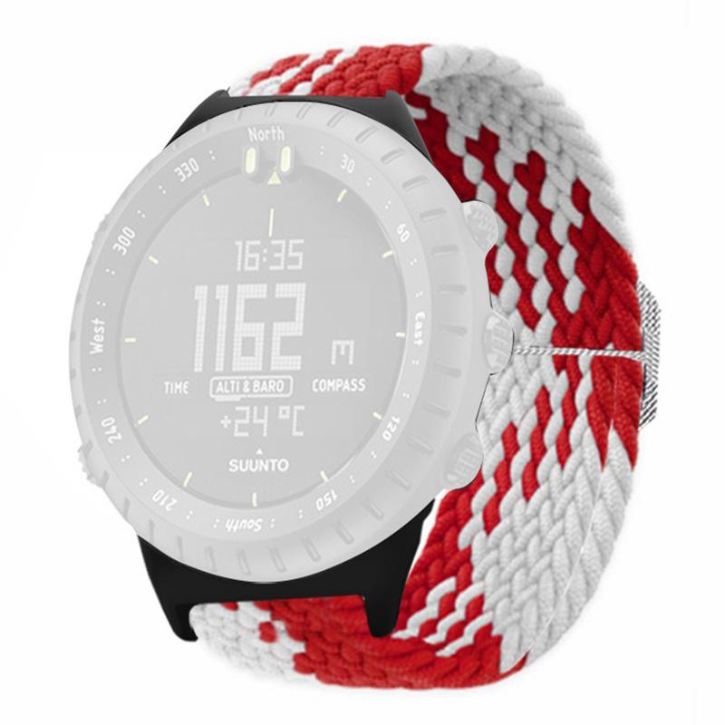 For Suunto Core Watch Band Stretchy 22mm Soft Nylon Elastic Braided Strap