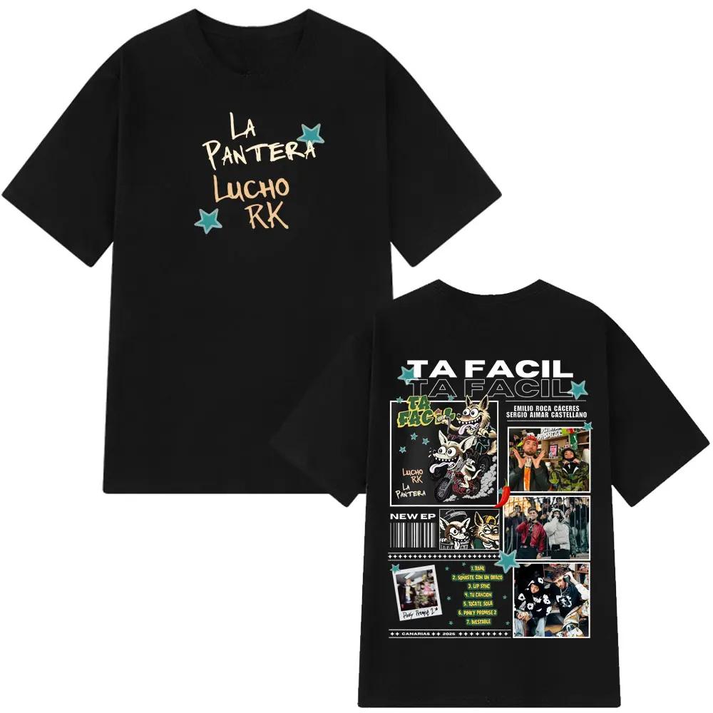 

2026Ta Facils New Album La Panter Lucho Rk Stylish Printed Unisexs and Womens Harajuku Hiphop Casual Tshirt S