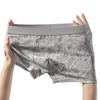 Stilvolle Herren-Boxershorts - Antibakterieller Maulbeerseiden-Zwickel, Atmungsaktive Baumwolle, Komfortabler Mid-Waist