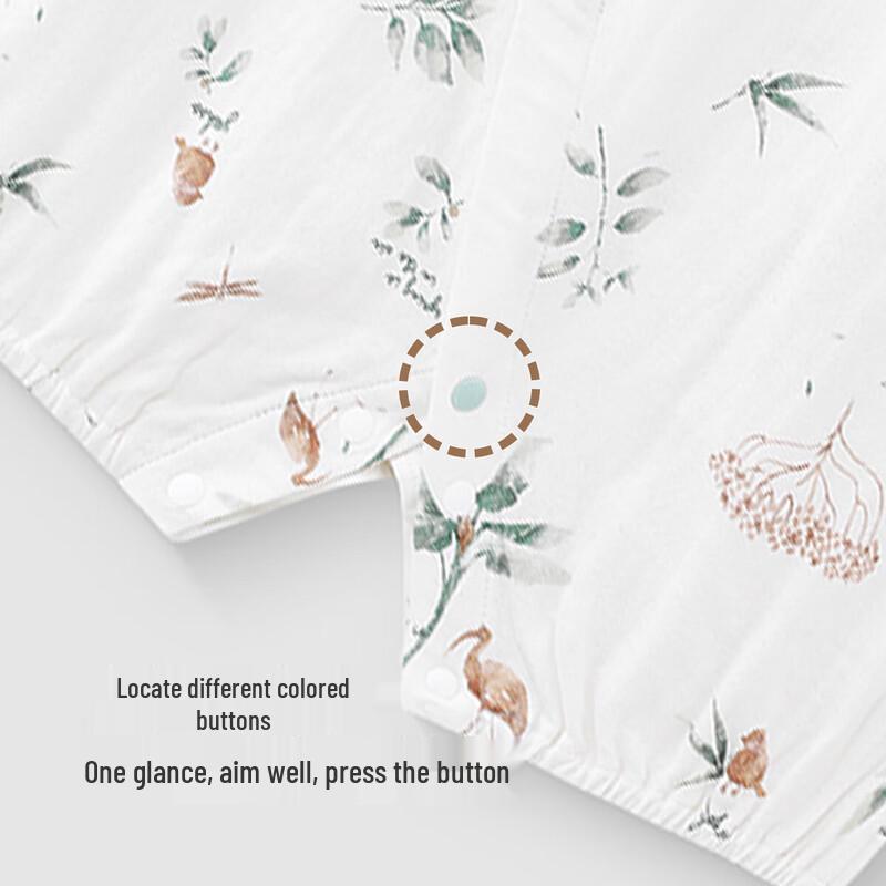 YEEHOO Baby Summer Bamboo Fiber Breathable Short Sleeve Romper