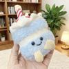 Internet Celebrity Cute Cake Candles & Milk Tea Cup Plush Doll Keychain Ornaments