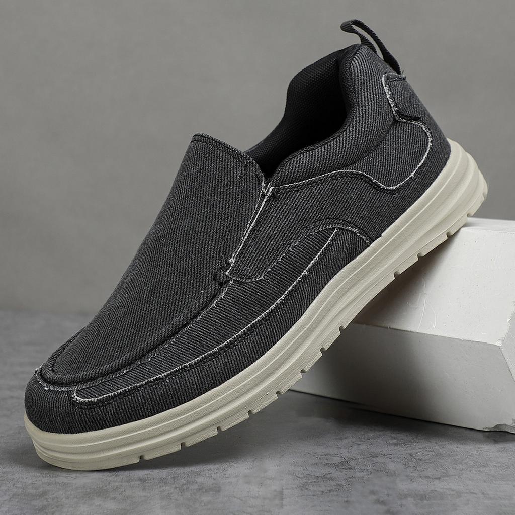New Men Casual Shoes Slip On Canvas Loafers Comfortable Walking Flats for Man Non Slip Soft Moccasins Sneakers Driving Shoes