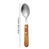 Stainless steel tableware, meal spoon, steak knife, sharp mouth steak three-piece set, wooden handle, spoon set, knife, fork and spoon