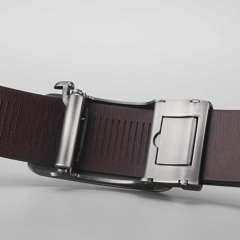 Belt Men'S High-End Business Leather Toothless Automatic Buckle Leather Men'S Belt