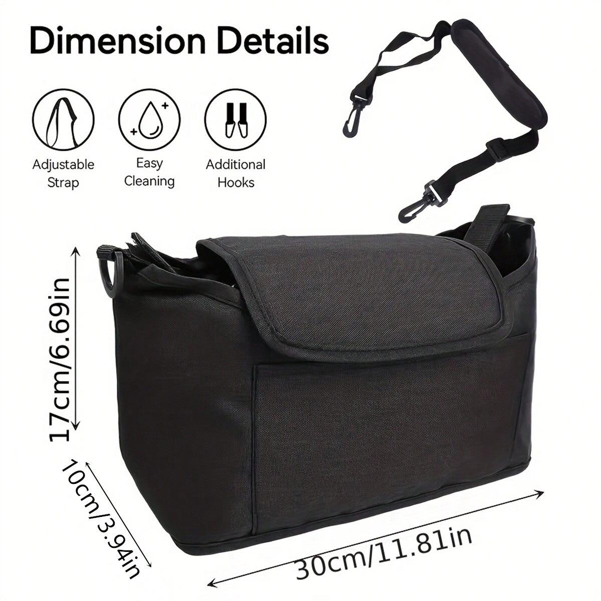 

Multifunctional Baby Stroller Organizer Bag with Large Capacity & Milk Bottle Holder One Size