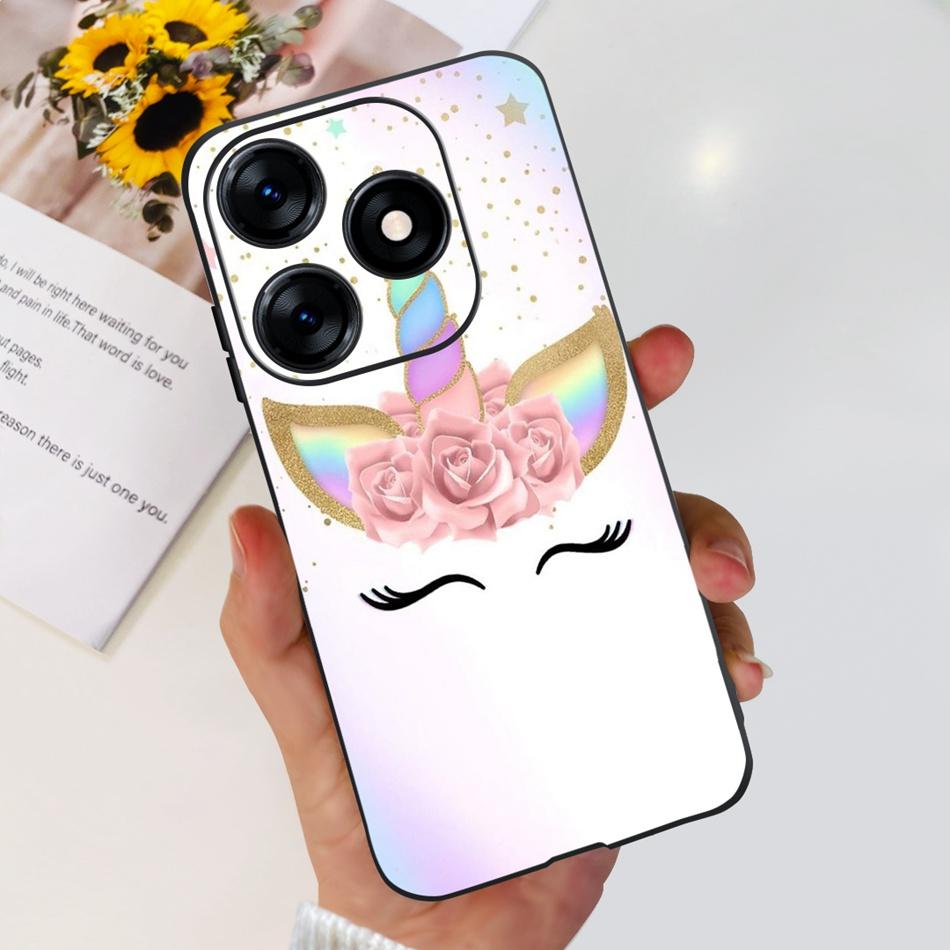 Phone Case For Tecno Spark 10 10C 2023 Fashion Flower Cat Butterfly Soft Silicone TPU Cases For Tecno Spark10 Spark10c KI5q KI5k