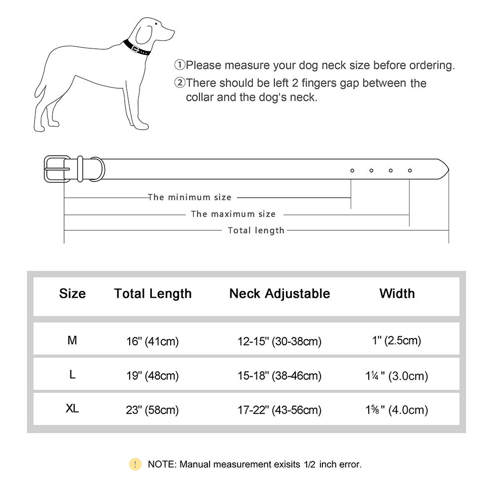 Durable Leather Dog Collar Spiked Studded Dog Collars Adjustable Pet French Bulldog Shepherd Pug Necklace for Small Large Dogs