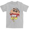 Men's Shinchan Marathon 904 T-Shirts Pure Cotton Top Tees Summer Street Style Short Sleeves T Shirt
