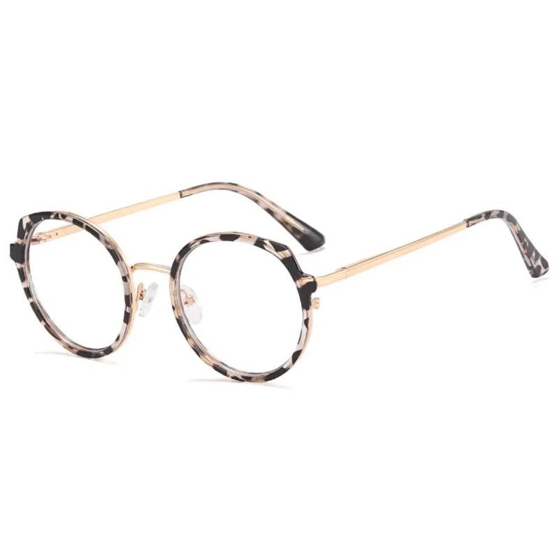 Fashion TR90 Anti Blue Light Glasses Women Ultralight Round Reading Optical Computer Eyewear 0 to +6 0