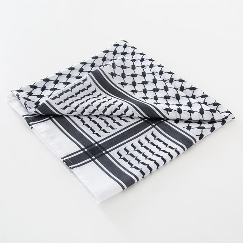 Desert Shemagh Scarf High Absorb Arab Headscarf Traditional Keffiyeh Bandana Adult Headwrap Arabian Scarf Head Covering