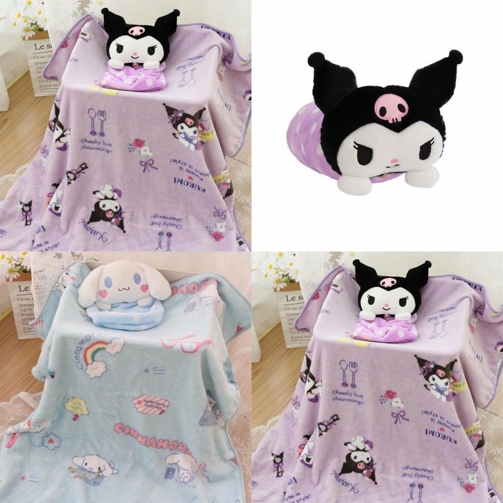 Coperta da Viaggio in Pile Corallo del Cartone Animato My Melody con Morbido Peluche per Bambini e Studenti