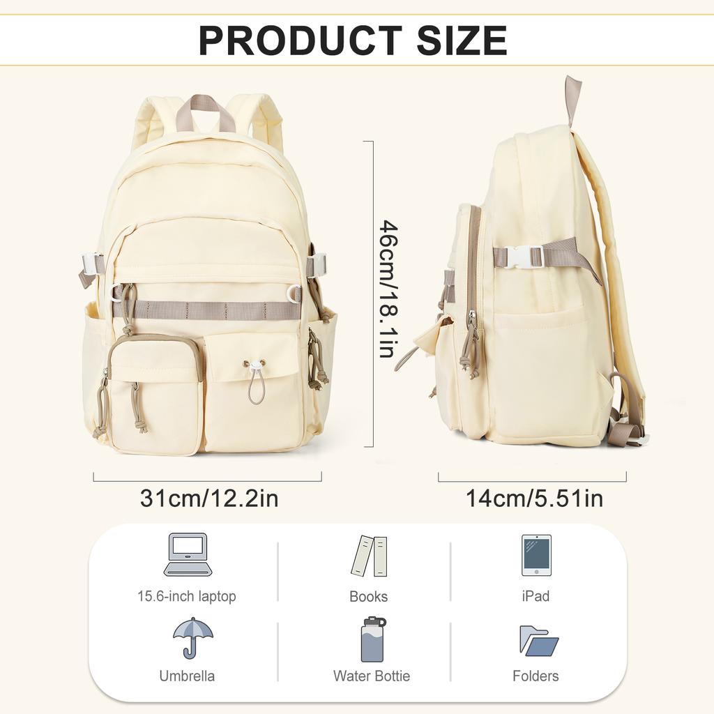 School Backpack Child Girl Book Bags Women Casual Outdoor Daypack Feminina Waterproof Backpack Multi-Pocket Travel Laptop Bag