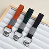 Light Luxury High-end Fur Car Keychain Personalized Couple Keychain Pendant + Leather Lanyard Laser LOGO