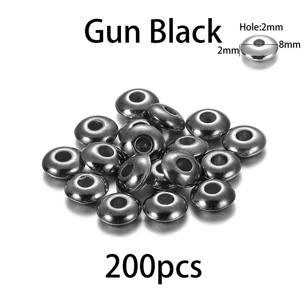 200-400Pcs CCB Multiple Styles Charm Spacer Beads Wheel Bead Flat Round Loose Beads For DIY Jewelry Making Supplies Accessories