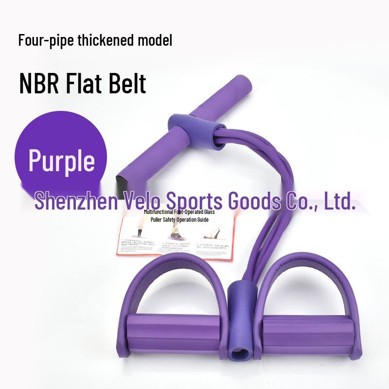 Multi-Functional Sit-Up Resistance Band with Foot Pedal & 6 Tubes