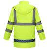 High-Speed Reflective Winter Cotton-Padded Raincoat & Pants Set for Outdoor Use