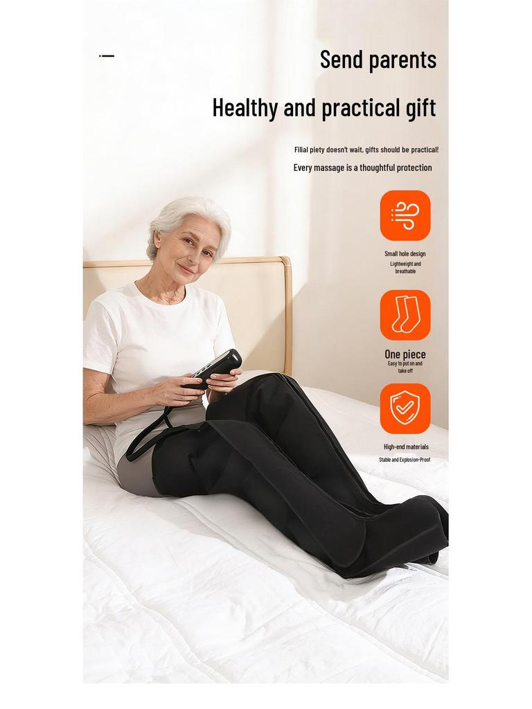 Personalized Air Pressure Leg Massager with Knee Heat Therapy and Thigh/Calf Massage