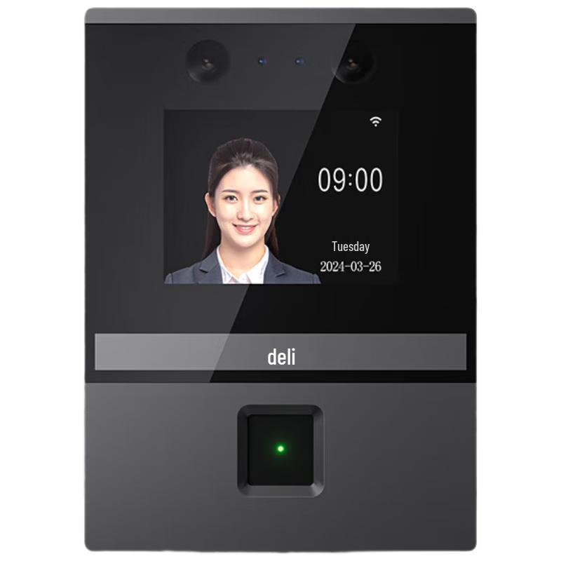 Deli Smart Biometric Time Clock & Access Control Terminal CN plug (adapter included)