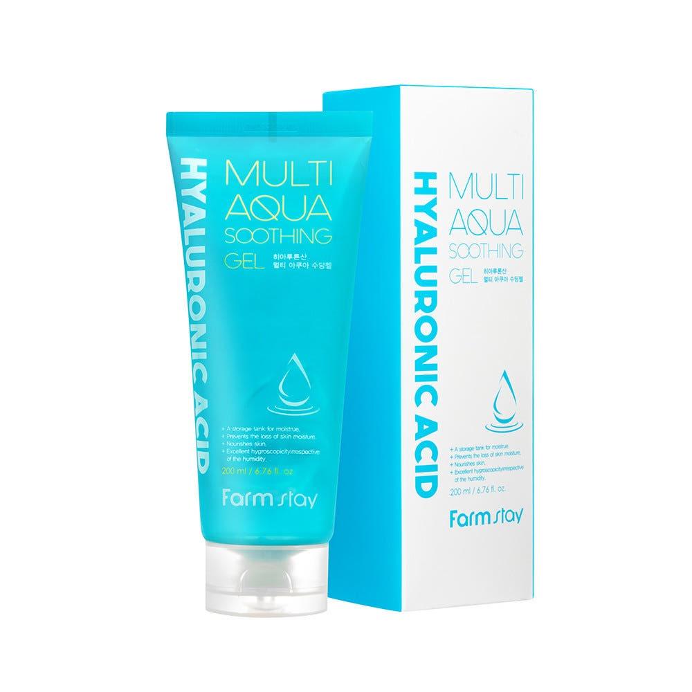 Farmstay Hyaluronic Acid Multi Aqua Soothing Gel Hydrating Cooling 200ml