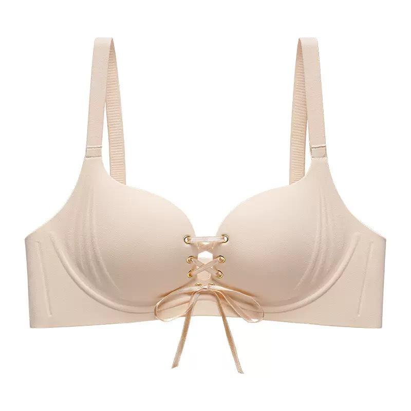 Smooth Seamless Strappy Push-Up Bra: Wirefree Support for Small Chests