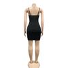 X5047 European-American Fashion Spaghetti Strap Mesh Bodycon Dress